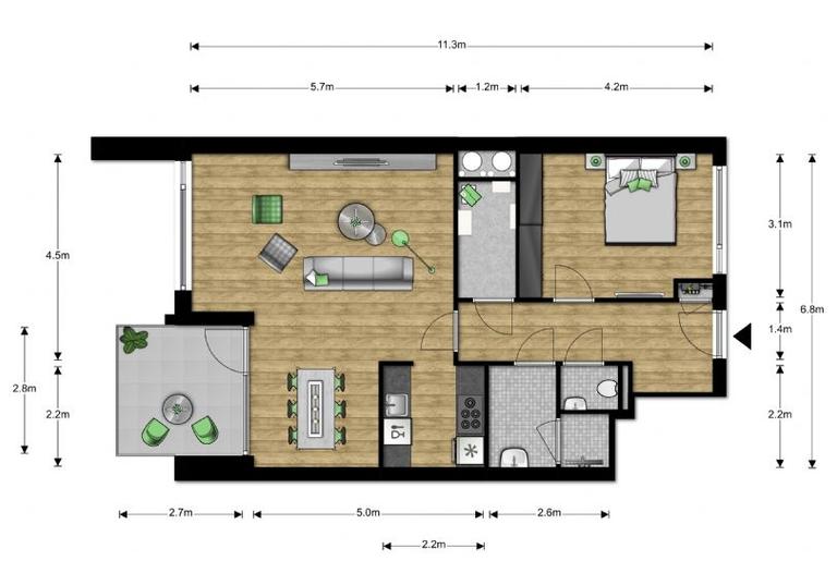 2-kamerappartement met balkon in Europapark - Afbeelding 23