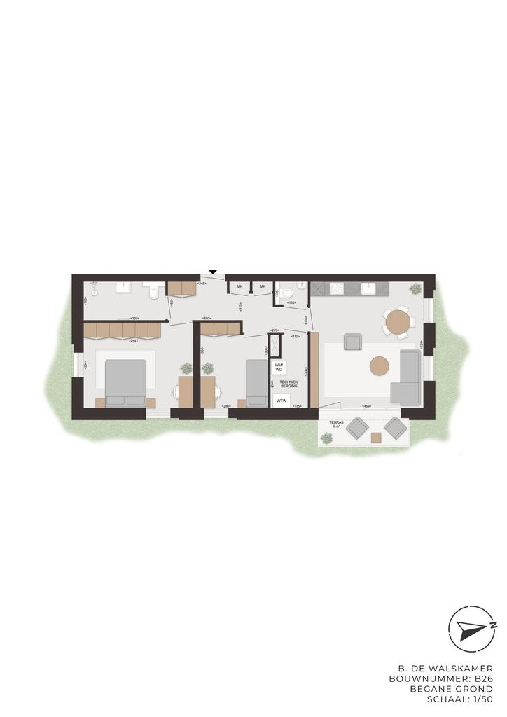 Hoekappartement met terras in Biezen - Afbeelding 2