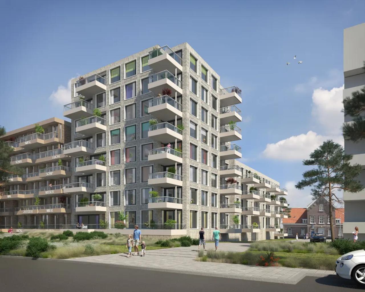 Begane grond bij strand met parkeerplek - Afbeelding 1