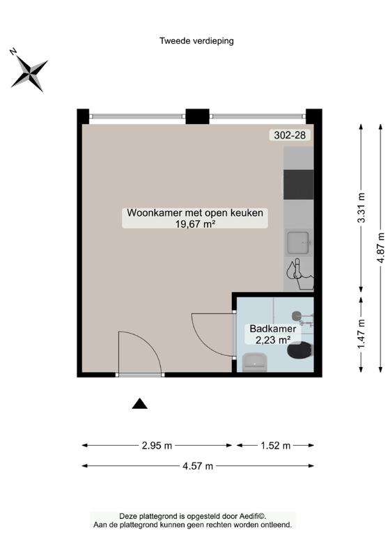 Studio met veel licht in Helperpark - Afbeelding 6