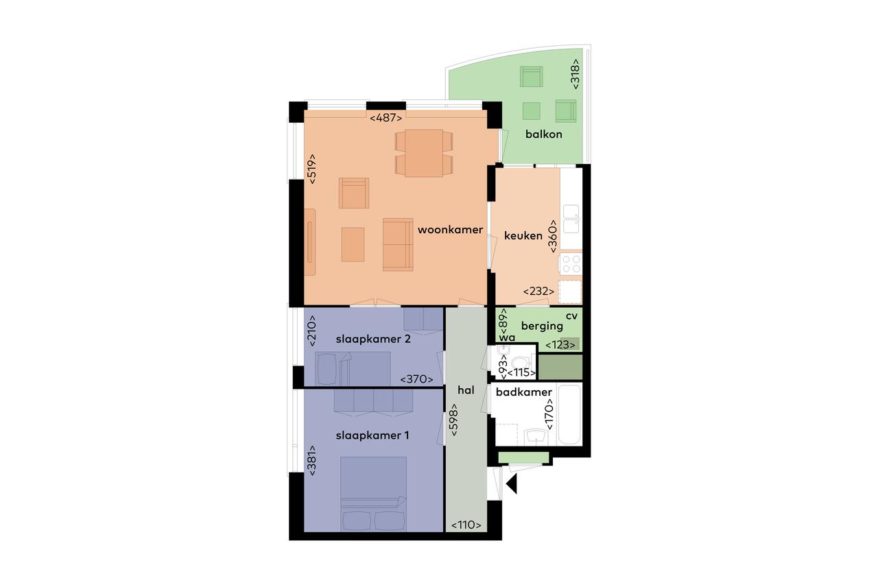 3-kamerappartement met balkon in De Aker - Afbeelding 5