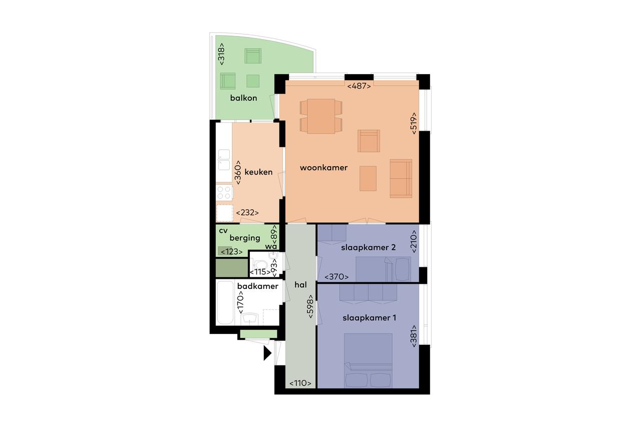 3-kamerappartement met balkon in De Aker - Afbeelding 6