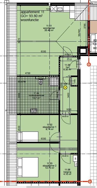 94 m2 appartement met terras in Vries - Afbeelding 10