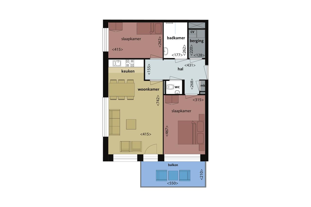 Licht 3-kamerappartement met balkon - Afbeelding 5