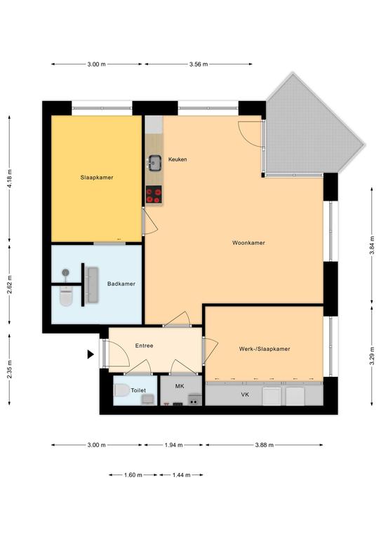 3-room apartment with balcony and elevator - Image 14