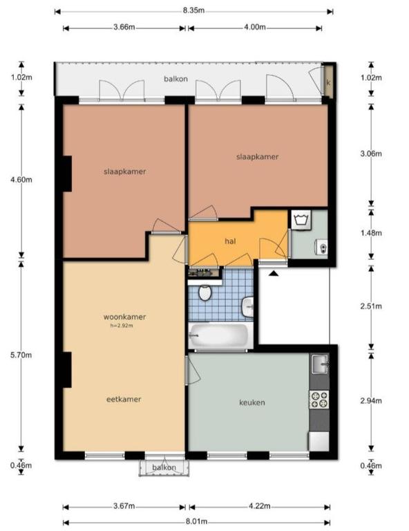 Licht gemeubileerd appartement met balkon - Afbeelding 19