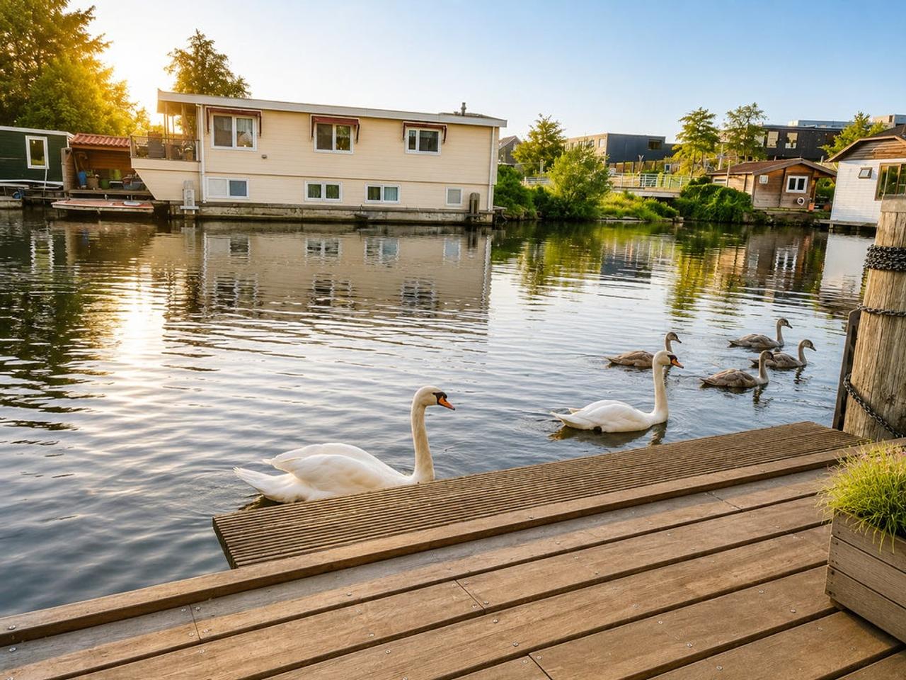 Woonboot met tuin en terras in Amsterdam Noord - Afbeelding 10