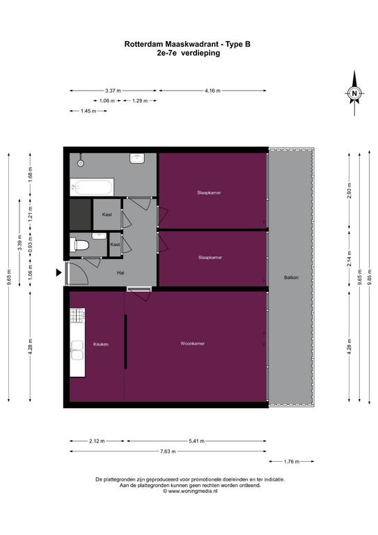3-kamerappartement met lift - Afbeelding 7