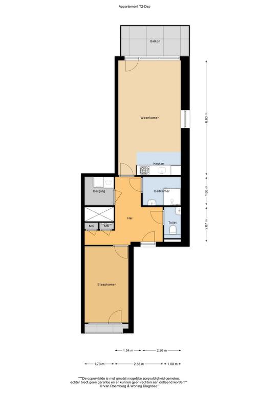 2-kamerappartement met lift in Noord - Afbeelding 6