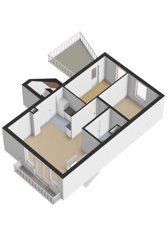 3-kamerappartement met groot balkon - Afbeelding 12
