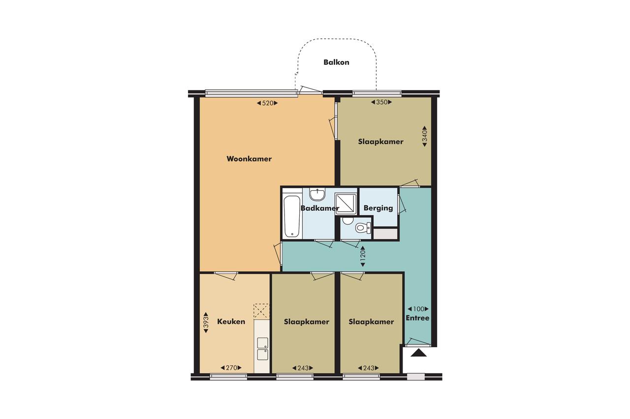 96 m² met 3 slaapkamers in Frankendael - Afbeelding 13
