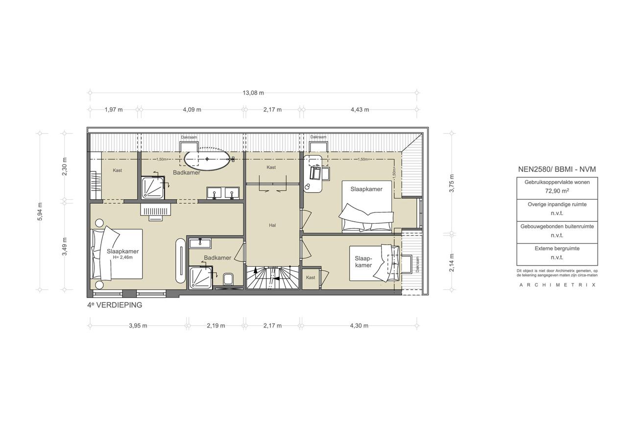 Double upper house with roof terrace in Helmersbuurt - Image 3
