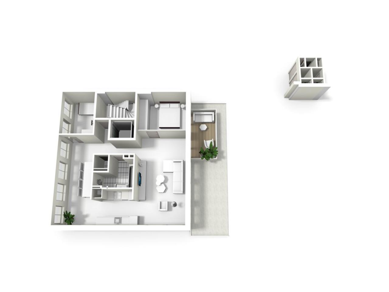 Bright 2-bedroom apartment with balcony - Image 3