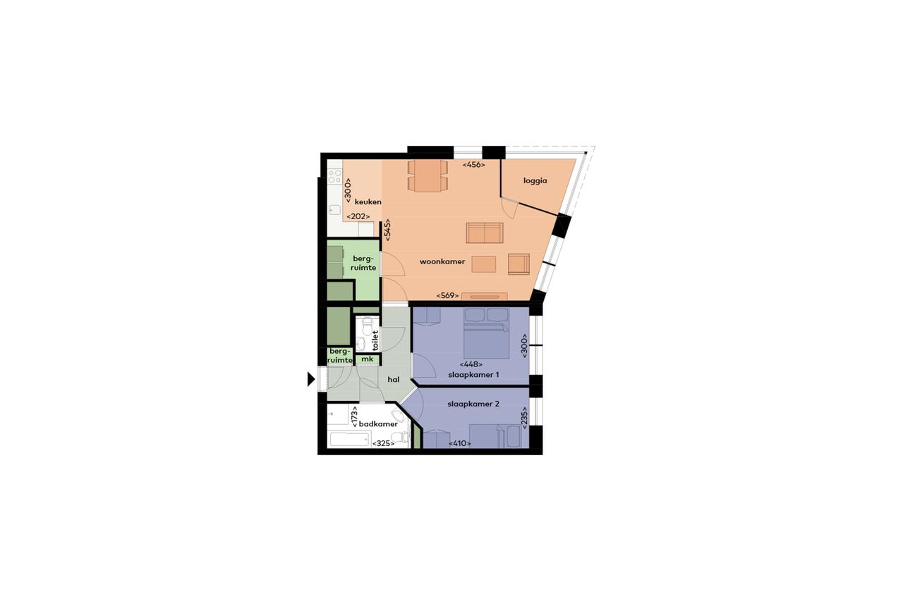 89 m² appartement met loggia op de 13e - Afbeelding 5