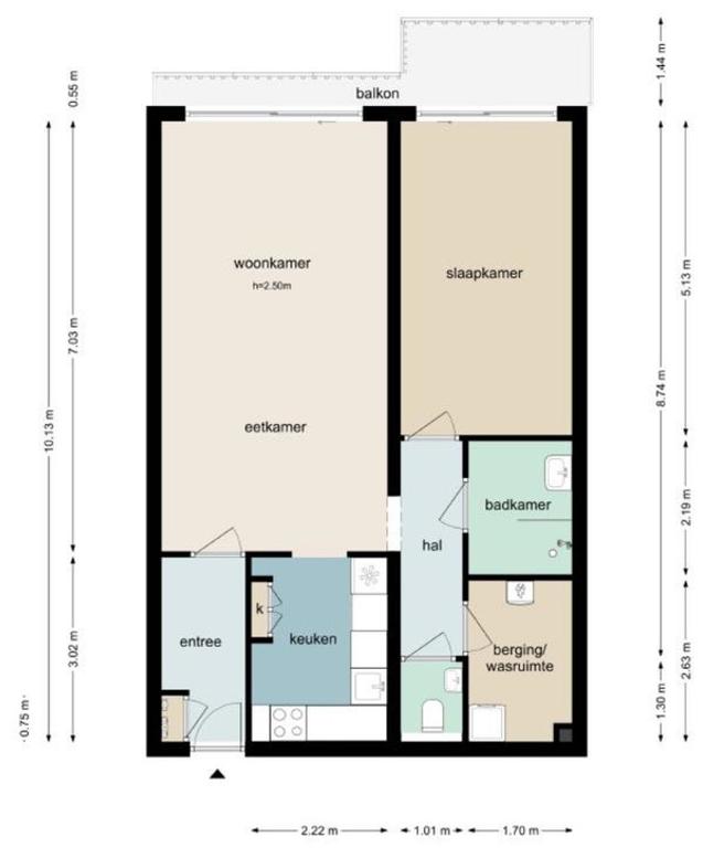 Gemeubileerd 2-kamerappartement met balkon - Afbeelding 16