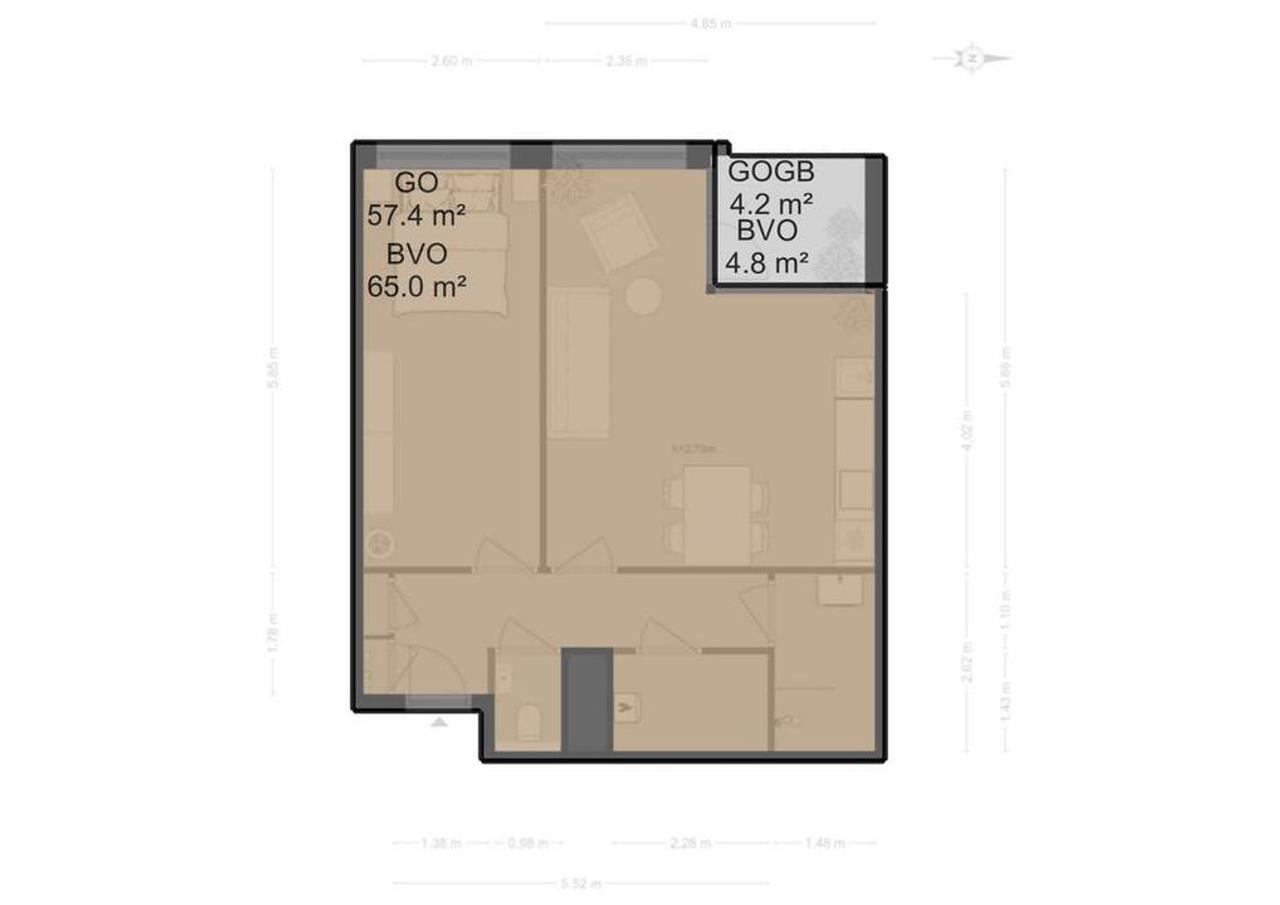 1-slaapkamerappartement met loggia in Hyde Park - Afbeelding 21