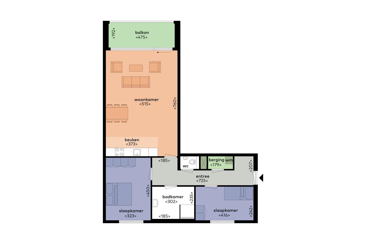Bright 2-bedroom apartment with balcony - Image 17