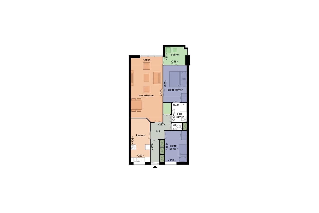 Appartement met balkon in Middenhoven - Afbeelding 18