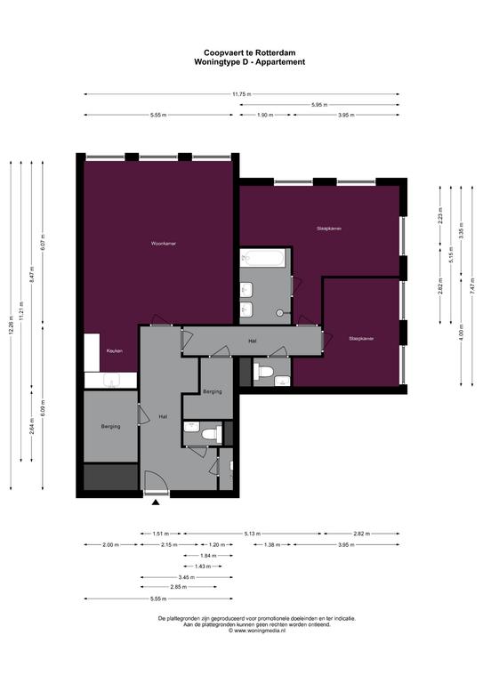 111 m² appartement met lift aan de Blaak - Afbeelding 6