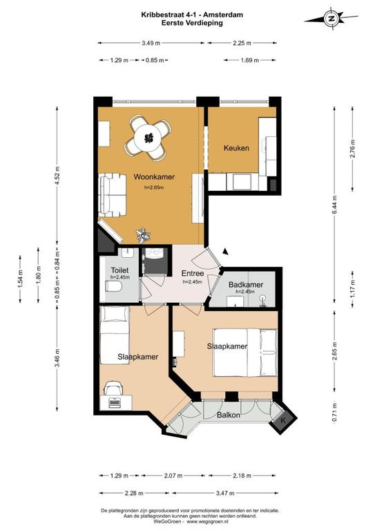 3-slaapkamerappartement met balkon - Afbeelding 18