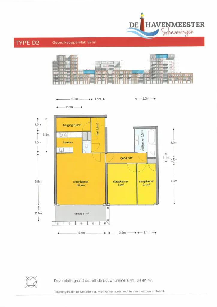 Wonen aan de haven met 2 slaapkamers - Afbeelding 2
