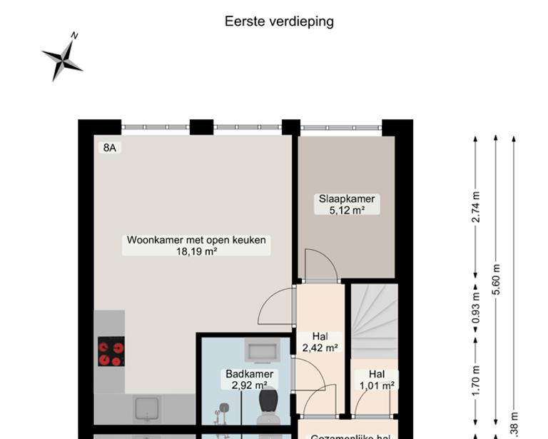 Studio with separate bedroom in Herewegbuurt - Image 10