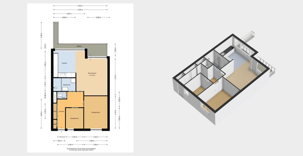 Gemeubileerd 3-kamerappartement met parkeerplek - Afbeelding 19