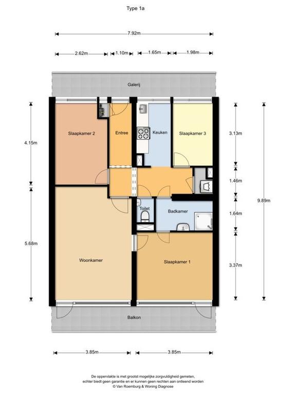 Drie slaapkamers en balkon op Delflandplein - Afbeelding 15