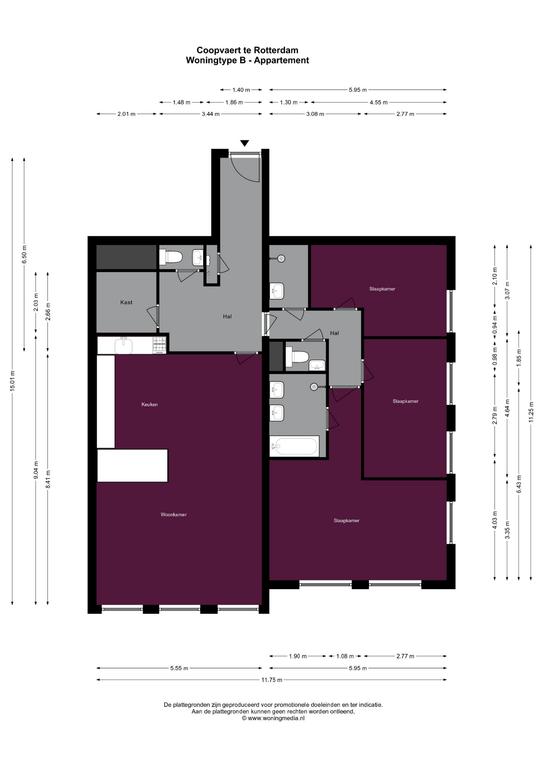 Ruim 4-kamerappartement aan de Blaak - Afbeelding 6