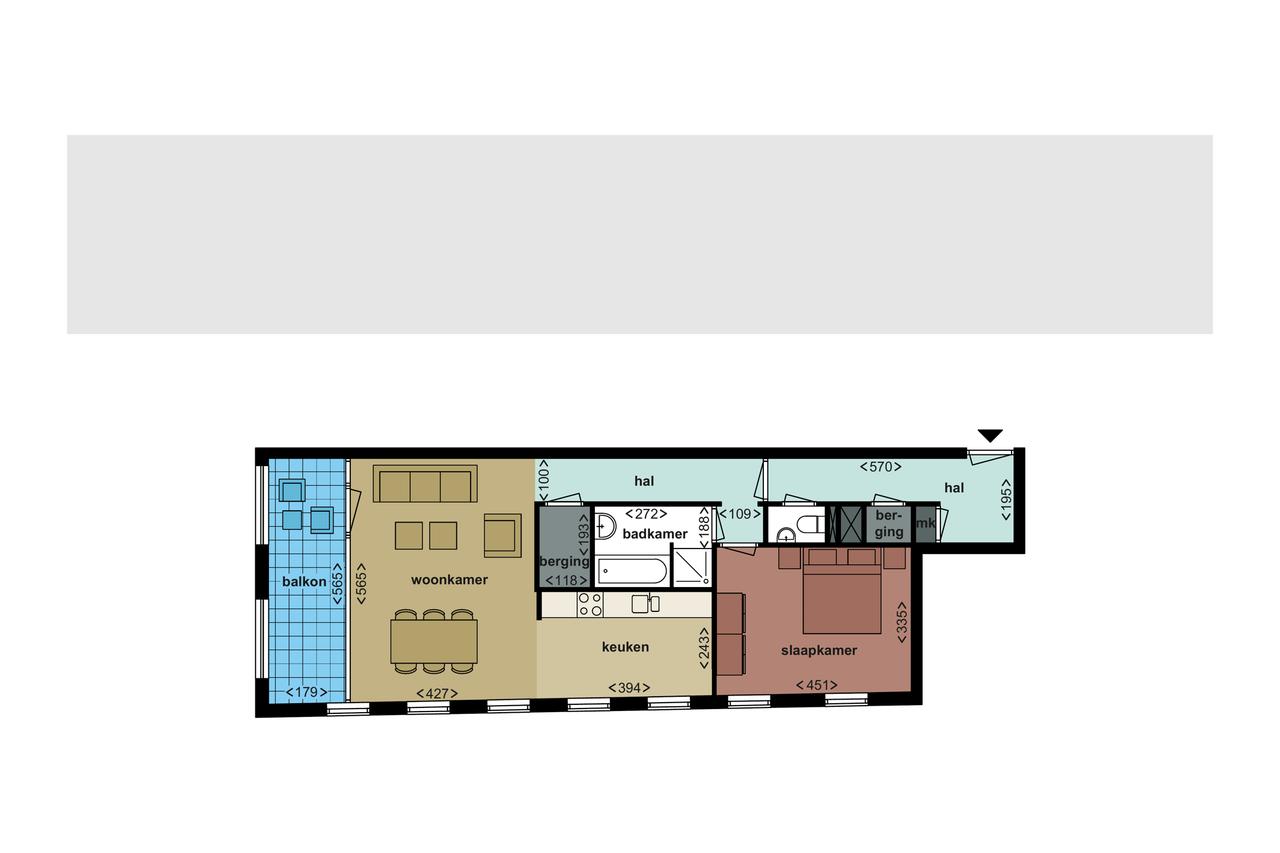 Licht 2-kamerappartement met balkon in Breda - Afbeelding 2