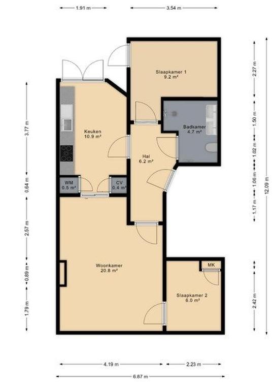 2-bedroom apartment with balcony in Bos en Lommer - Image 15