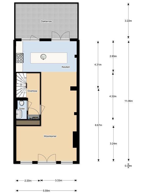 South-facing roof terrace and 123 m² of living space - Image 24