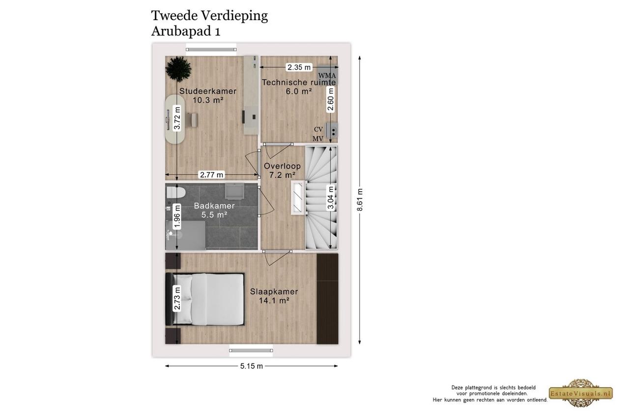 Licht 4-kamerhuis met garage in Leiden - Afbeelding 58