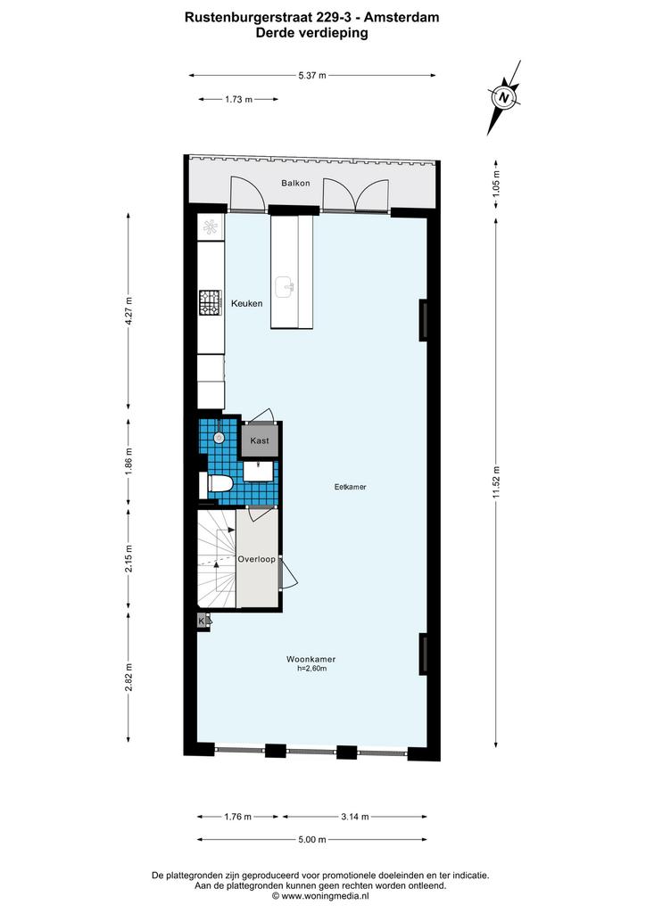 Dubbel bovenhuis met 2 badkamers in De Pijp - Afbeelding 30