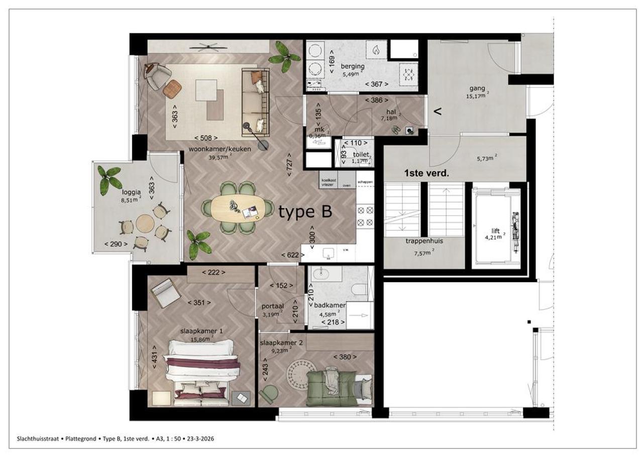 Nieuw 3-kamerappartement met balkon - Afbeelding 15