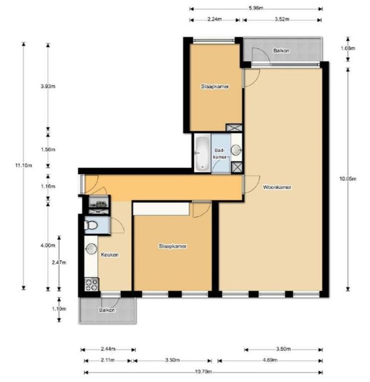 Bright 3-room apartment with 2 balconies - Image 16