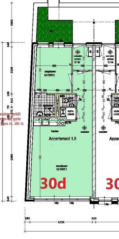 Gemeubileerd 2-kamerappartement nabij centrum - Afbeelding 10