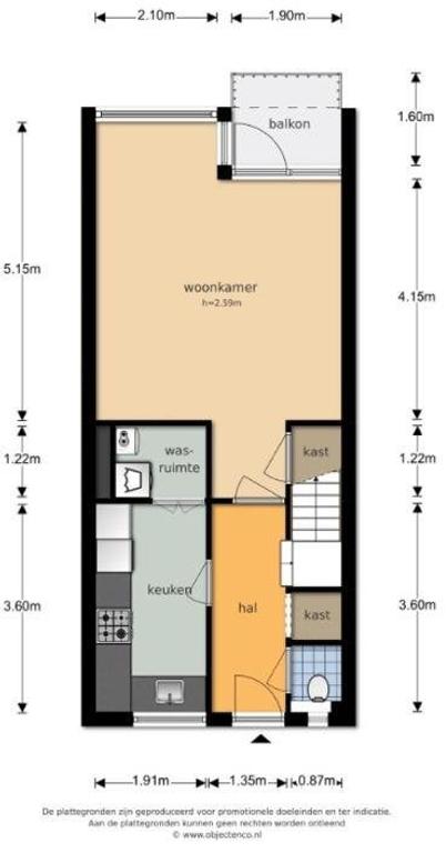 Appartement met 3 slaapkamers en balkon - Afbeelding 12