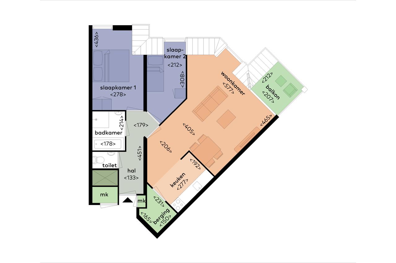 3-kamerappartement met balkon op de 9e verdieping - Afbeelding 5