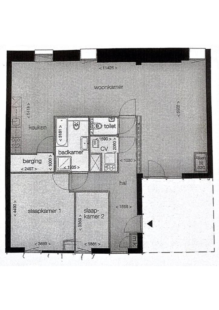106 m² appartement met balkon in Mariaberg - Afbeelding 3
