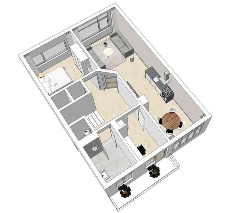 Licht 2-slaapkamerappartement met balkon - Afbeelding 13