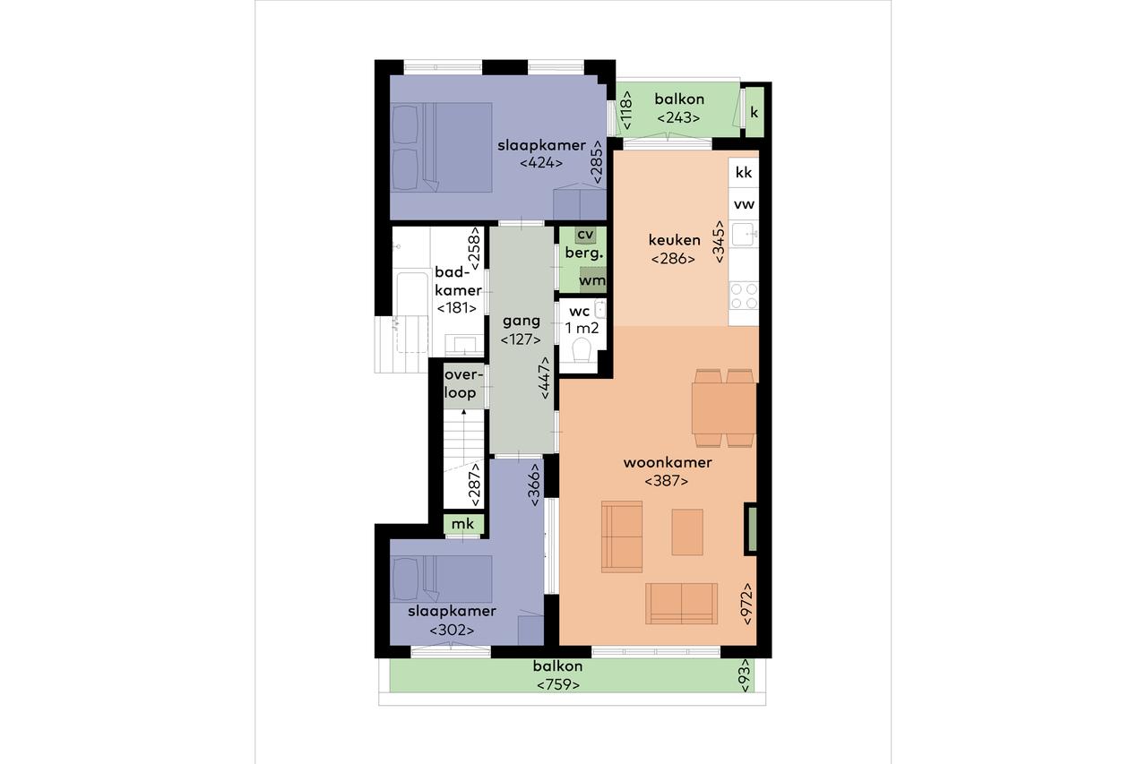 Appartement met twee balkons in de Rivierenbuurt - Afbeelding 19
