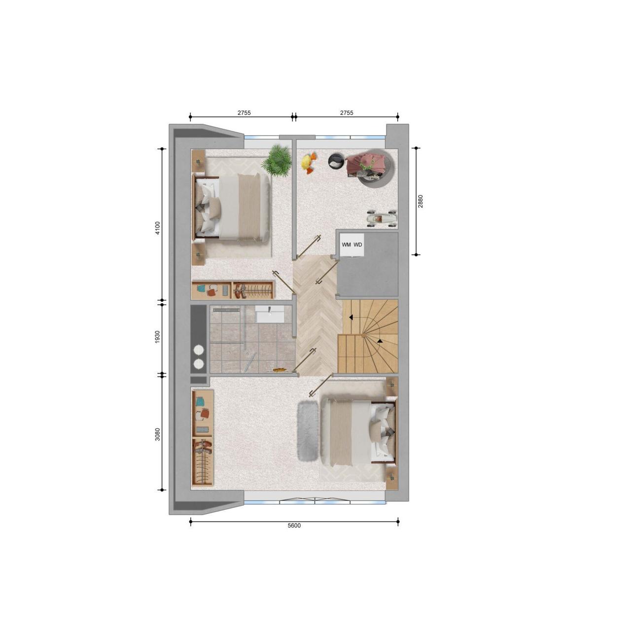 109 m² duplex met balkon bij Sloterdijk - Afbeelding 12