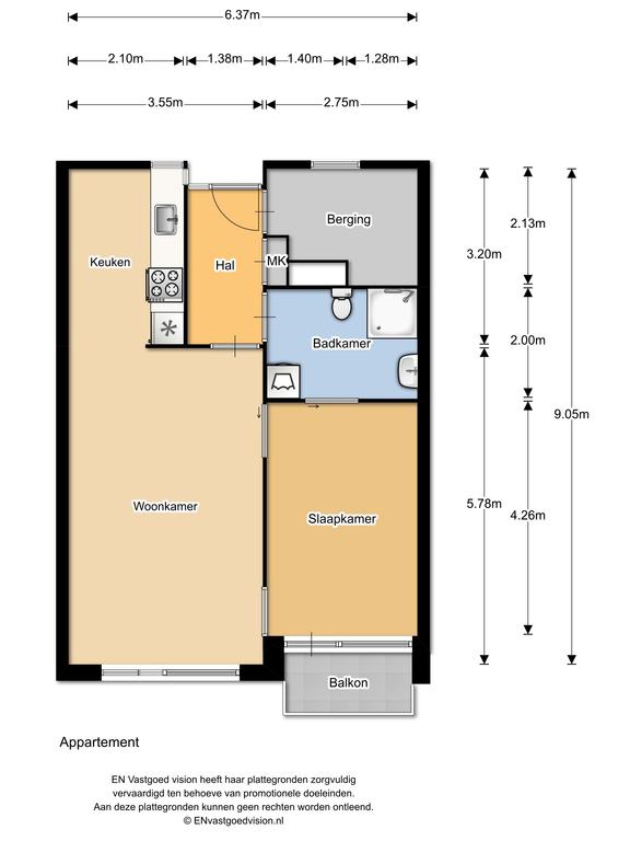 Seniorenappartement op begane grond met terras - Afbeelding 5