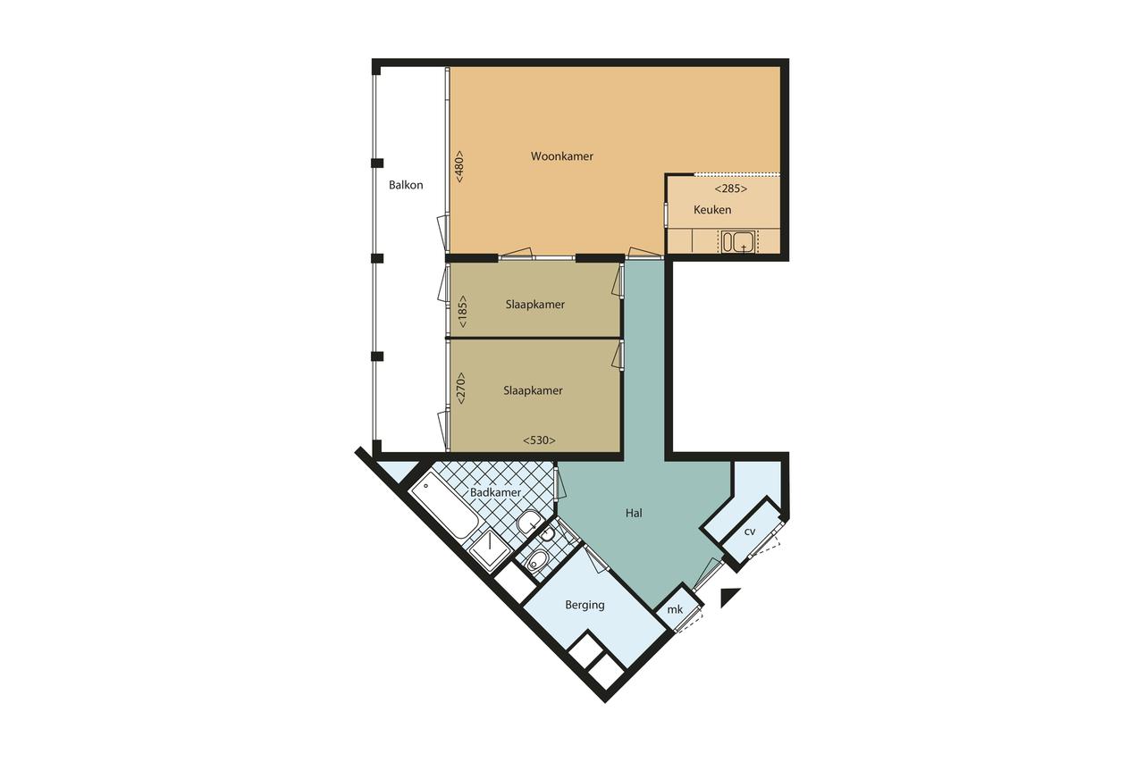 Bright 2-bedroom apartment with balcony - Image 5