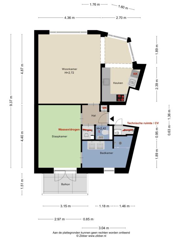 2-kamerappartement met balkon in Utrecht - Afbeelding 21