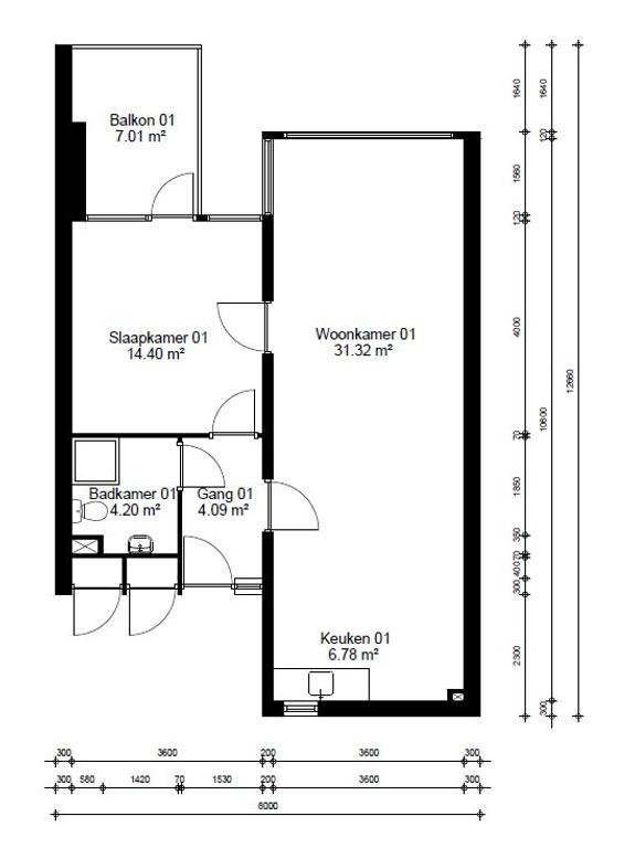 2-kamerappartement met balkon in Noord - Afbeelding 9
