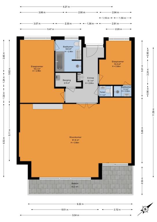 Penthouse met terras aan de Bergse Voorplas - Afbeelding 39