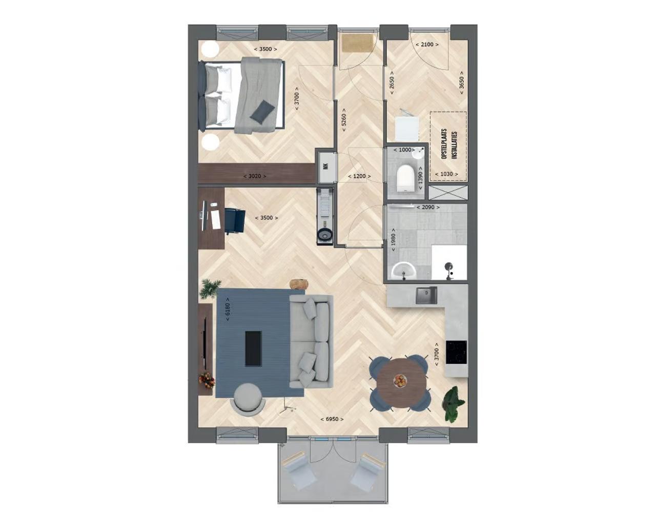 Energiezuinig tweekamerappartement in Huizen - Afbeelding 24