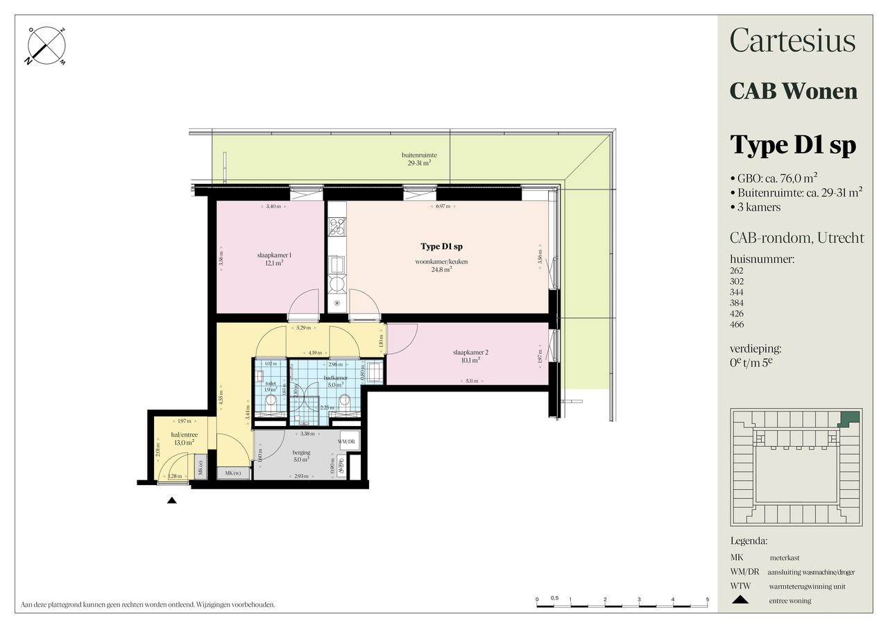 3-room apartment with balcony in Cartesius - Image 6
